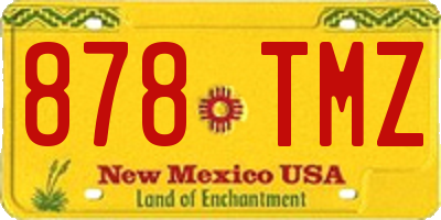 NM license plate 878TMZ