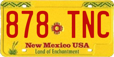 NM license plate 878TNC