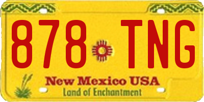 NM license plate 878TNG