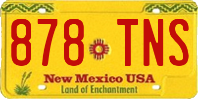 NM license plate 878TNS