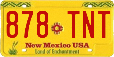 NM license plate 878TNT