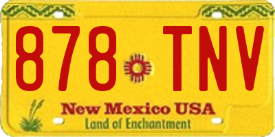 NM license plate 878TNV