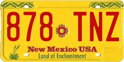 NM license plate 878TNZ