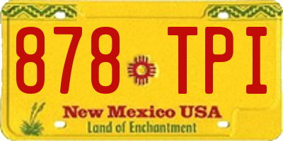 NM license plate 878TPI