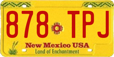 NM license plate 878TPJ