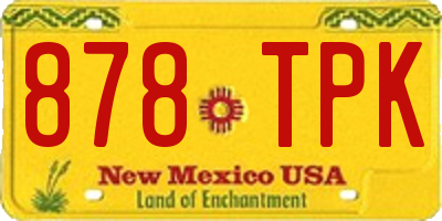 NM license plate 878TPK