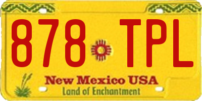 NM license plate 878TPL