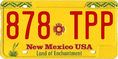 NM license plate 878TPP