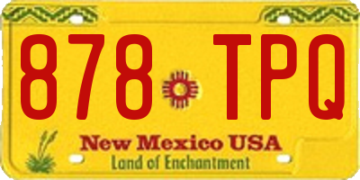 NM license plate 878TPQ
