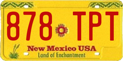 NM license plate 878TPT