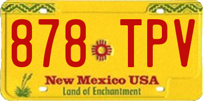 NM license plate 878TPV