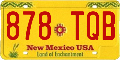 NM license plate 878TQB