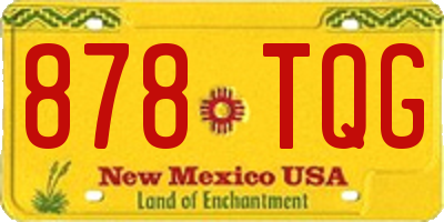 NM license plate 878TQG