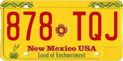 NM license plate 878TQJ