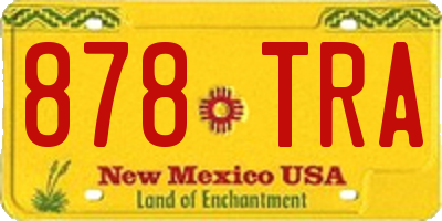 NM license plate 878TRA