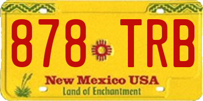 NM license plate 878TRB