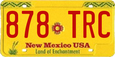 NM license plate 878TRC