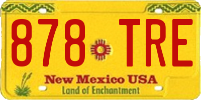 NM license plate 878TRE
