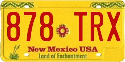 NM license plate 878TRX