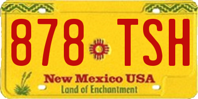 NM license plate 878TSH