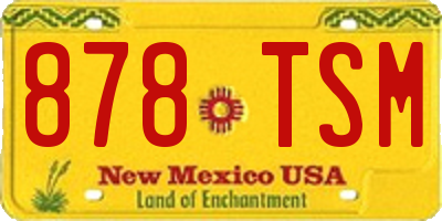 NM license plate 878TSM