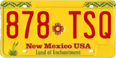 NM license plate 878TSQ