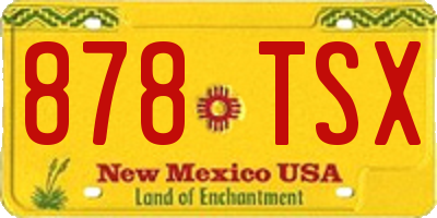 NM license plate 878TSX
