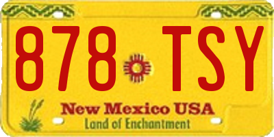 NM license plate 878TSY
