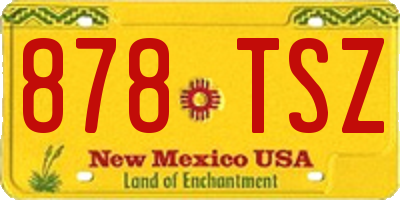 NM license plate 878TSZ
