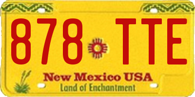 NM license plate 878TTE