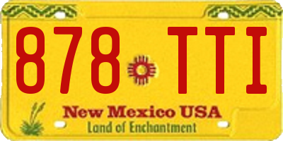 NM license plate 878TTI