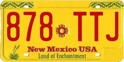 NM license plate 878TTJ