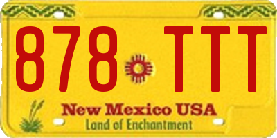 NM license plate 878TTT