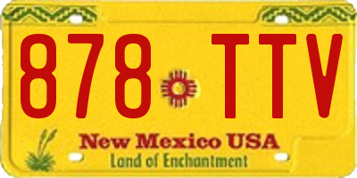 NM license plate 878TTV