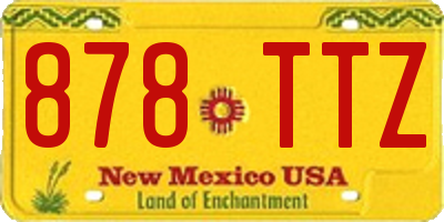 NM license plate 878TTZ