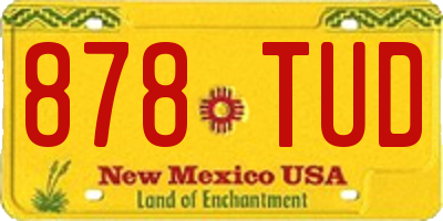 NM license plate 878TUD