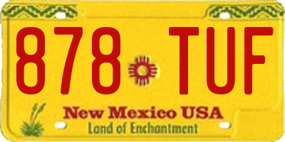 NM license plate 878TUF