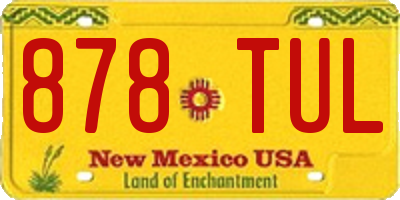 NM license plate 878TUL
