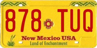 NM license plate 878TUQ
