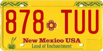 NM license plate 878TUU