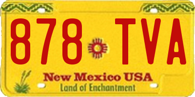 NM license plate 878TVA