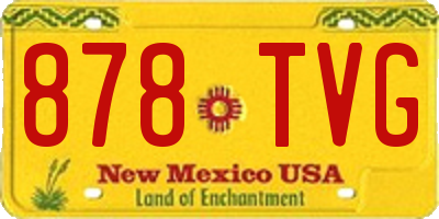 NM license plate 878TVG