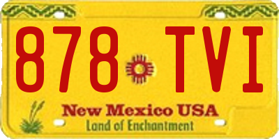 NM license plate 878TVI