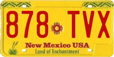 NM license plate 878TVX