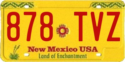 NM license plate 878TVZ