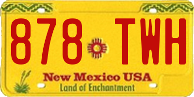 NM license plate 878TWH