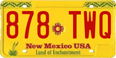 NM license plate 878TWQ