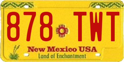 NM license plate 878TWT