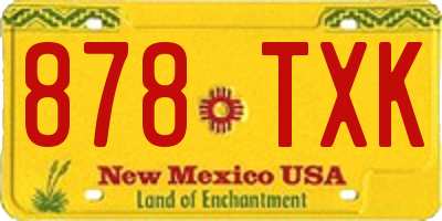 NM license plate 878TXK