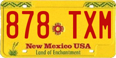NM license plate 878TXM